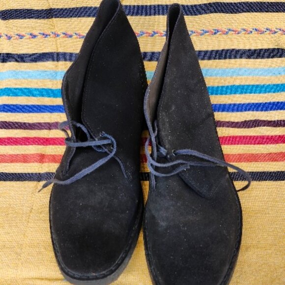 Mens Clarks Black Desert Boots - Picture 1 of 7